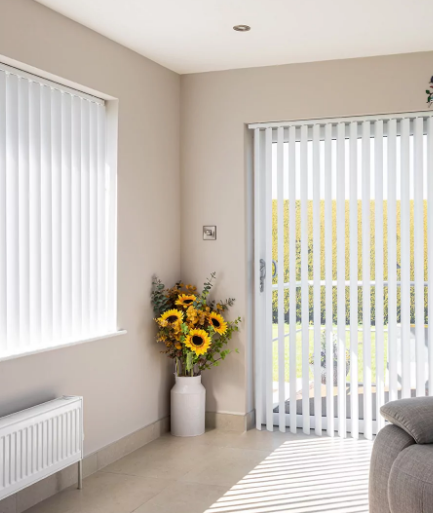 Vertical blinds fitted by Middleton Blinds & Shutters Manchester