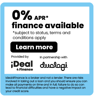 0% APR finance available subject to status, terms and conditions. Click to learn more.